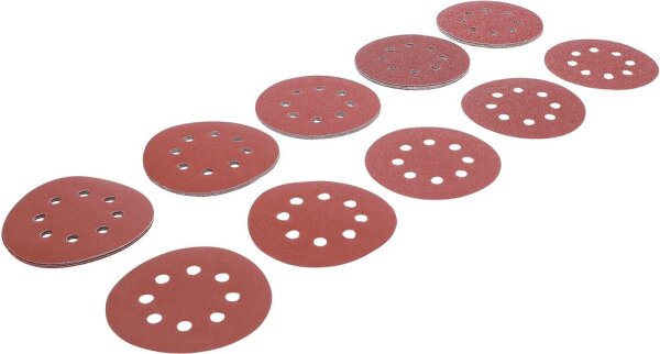 BGS Diy Schleifblatt-Satz für Exzenterschleifer | Ø 125 mm | K 40 - 180 | 25-tlg.