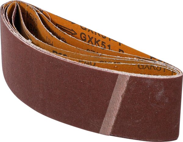 BGS Diy Schleifband-Satz | für Bandschleifer | 75 x 533 mm | K 40 - 60 - 80 - 120 - 240 | 5 tlg.