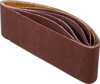 BGS Diy Schleifband-Satz | für Bandschleifer | 75 x 533 mm | K 40 - 60 - 80 - 120 - 240 | 5 tlg.