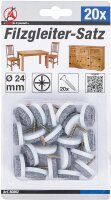 BGS Diy Filzgleiter-Satz | mit Schrauben | Ø 24 mm...