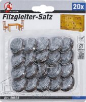 BGS Diy Filzgleiter-Satz | gestiftet | Ø 24 mm | 20-tlg.