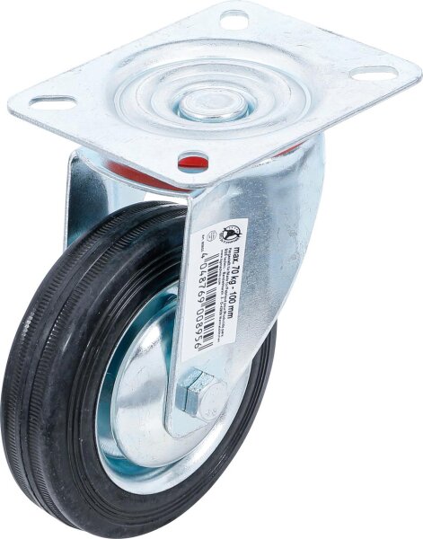 BGS Diy Lenkrolle | mit Anschraubsockel | Ø 100 mm