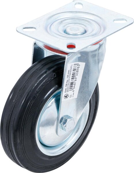 BGS Diy Lenkrolle | mit Anschraubsockel | Ø 125 mm