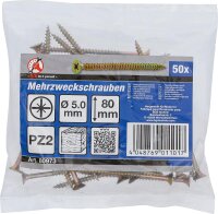 BGS Diy Mehrzweckschrauben | Kreuzschlitz PZ2 | 5,0 x 80...
