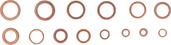 BGS Dichtring-Sortiment | Kupfer | metrisch | für Öl-Ablassschrauben | 75-tlg.