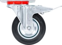BGS Diy Lenkrolle mit Bremse | mit Anschraubsockel | Ø 100 mm