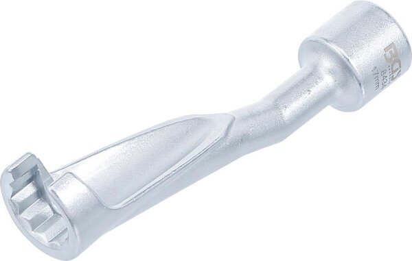 BGS Spezial-Schlüssel für Einspritzleitungen | für BMW, Opel 2.5TD, Mercedes-Benz | Antrieb 12,5 mm (1/2") | SW 17 mm