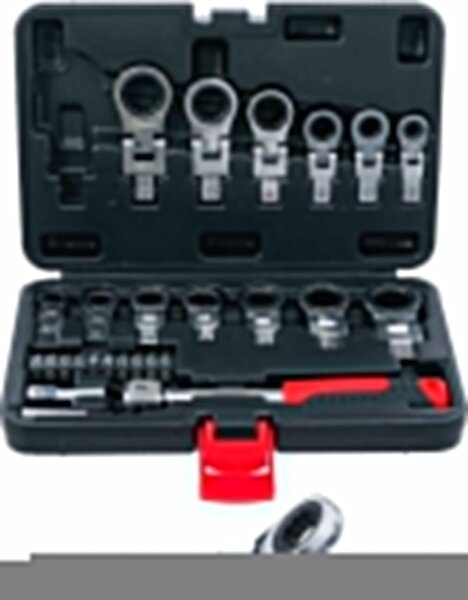 BGS Diy Einsteck-Ratschenring-Schlüssel- und Bit-Satz | 6 - 20 mm | 27-tlg.