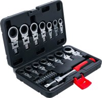 BGS Diy Einsteck-Ratschenring-Schlüssel- und Bit-Satz | 6 - 20 mm | 27-tlg.
