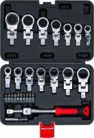 BGS Diy Einsteck-Ratschenring-Schlüssel- und Bit-Satz | 6 - 20 mm | 27-tlg.