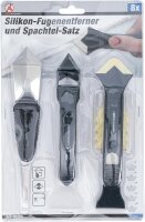 BGS Diy Silikon-Fugenentferner und Spachtel-Satz | 8-tlg.
