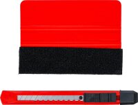 BGS Diy Kunststoff-Rakel-Satz | für Folien | mit Filzkante | 2-tlg.