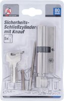 BGS Diy Sicherheits-Türzylinder | mit Drehknauf | 80 mm