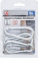 BGS Diy Karabinerhaken-Sortiment | 80 x 8 mm | 5-tlg.