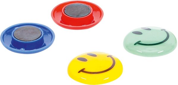 BGS Diy Magnet-Satz | "Smile" | Ø 40 mm | 4-tlg.