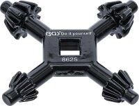 BGS Diy Bohrfutter-Kreuzschlüssel | universal | Ø 4 / 5,5 / 6 / 7 mm