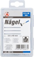 BGS Diy Nägel-Sortiment | 200 g | 2,5 x 40 mm
