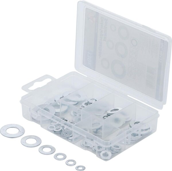 BGS Diy Unterlegscheiben-Sortiment | Ø 4 - 12 mm (Innendurchmesser) | 130-tlg.
