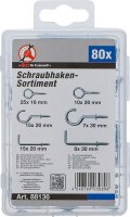 BGS Diy Schraubhaken-Sortiment | 80-tlg.