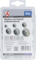 BGS Diy Muttern-Sortiment | selbstsichernd | metrisch | M4 - M12 | 53-tlg.