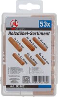 BGS Diy Holzdübel-Sortiment | Ø 5 - 10 mm | 53-tlg.