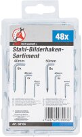 BGS Diy Stahl-Bilderhaken-Sortiment | 48-tlg.
