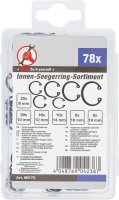 BGS Diy Innen-Seegerring-Sortiment (Sprengringe) | Ø 8 - 19 mm | 78-tlg.