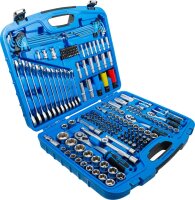 BGS Steckschlüssel-Satz Wellenprofil | Antrieb 6,3 mm (1/4") / 10 mm (3/8") / 12,5 mm (1/2") | 218-tlg.