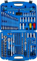 BGS Steckschlüssel-Satz Wellenprofil | Antrieb 6,3 mm (1/4") / 10 mm (3/8") / 12,5 mm (1/2") | 218-tlg.