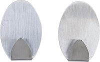BGS Diy Edelstahl-Klebehaken | 35 x 50 mm | 1,0 kg | 2-tlg.