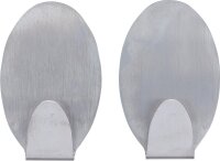 BGS Diy Edelstahl-Klebehaken | 45 x 70 mm | 1,5 kg | 2-tlg.