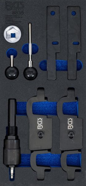 BGS Werkstattwageneinlage 1/3: Motoreinstellwerkzeuge | für Porsche Panamera, Cayenne V8 | 8-tlg.