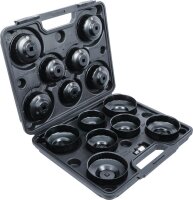 BGS Diy Ölfilterschlüssel-Satz | Antrieb Innenvierkant 10 mm (3/8") | 14-tlg.