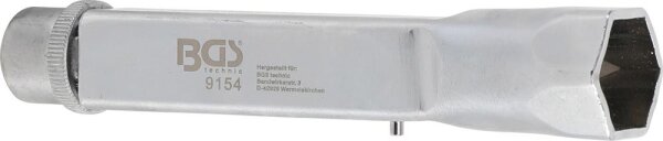 BGS Zündkerzen-Einsatz | 3-stufig ausziehbar | Antrieb Innenvierkant 10 mm (3/8") | SW 20,8 mm