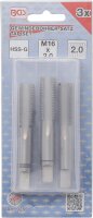 BGS Gewindebohrer-Satz | Vor-, Mittel- und Fertigschneider | HSS-G | M16 x 2,0 | 3-tlg.