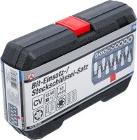 BGS Diy Bit-Einsatz-/Steckschlüssel-Satz | Antrieb Innensechskant 12,5 mm (1/2") | T-Profil (für Torx) / E-Profil | 19-tlg.