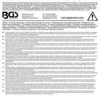 BGS Universal-Öldienst-Schlüssel-Satz | für Kunststoff-Ölablassschrauben | Antrieb Außensechskant 6,3 mm (1/4") / Abtrieb Außenvierkant 10 mm (3/8") | 5-tlg.