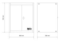 BGS Werkstattschrank | 2-türig | mit 1 Fachboden
