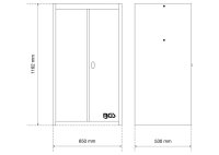 BGS Werkstattschrank | 2-türig | mit 2 Fachböden