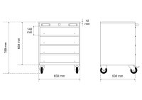 BGS Werkstattwagen | 4 Schubladen | leer | für...