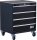 BGS Werkstattwagen | 4 Schubladen | leer | für Schrankwand-System