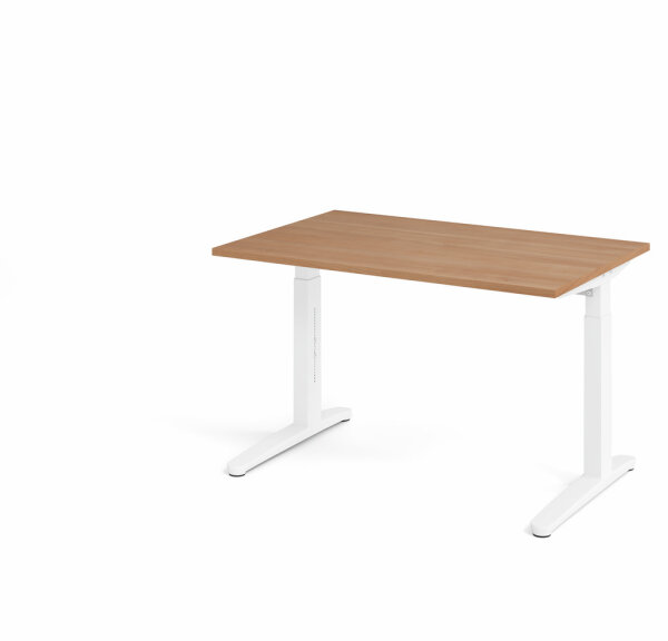 Schreibtisch XB12 Nussbaum/Weiß