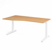 Schreibtisch XB18 Buche/Weiß