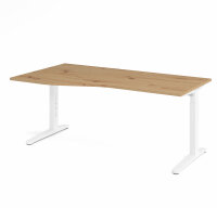 Schreibtisch XB18 Asteiche/Weiß