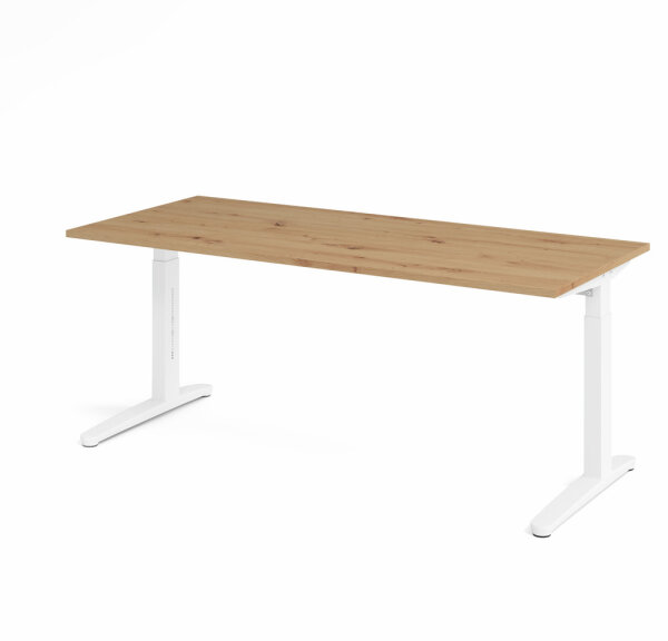 Schreibtisch XB19 Asteiche/Weiß