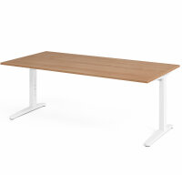 Schreibtisch XB2E Nussbaum/Weiß