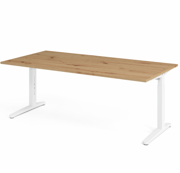 Schreibtisch XB2E Asteiche/Weiß