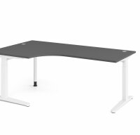 Schreibtisch XB82 Graphit/Weiß