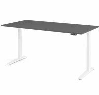 Schreibtisch XBHM 2E Graphit/Weiß