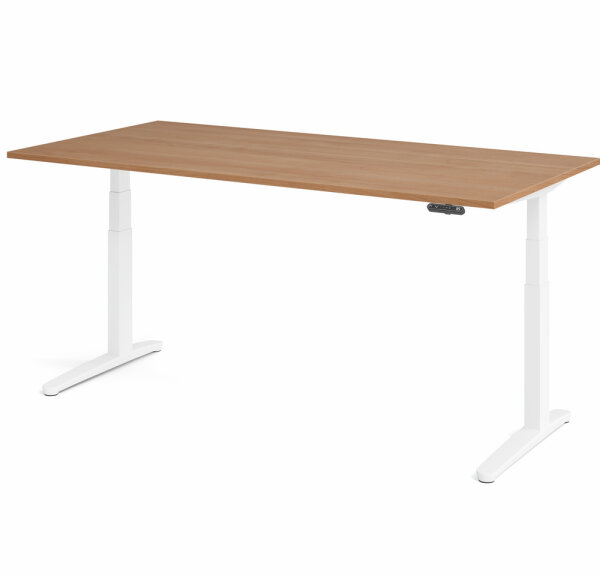 Schreibtisch XBHM 2E Nussbaum/Weiß